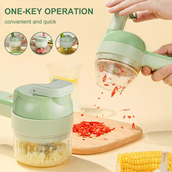 4 in 1 Handheld Electric Vegetable Cutter Set