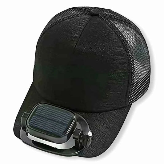 Cap with Solar Powered Cooling Fan