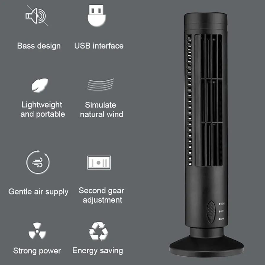 USB Electric Fan – Portable Rechargeable Mini Desk Fan with Adjustable Speed