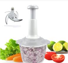 Multi-Functional Hand Press Manual Plastic Chopper 1.5L